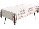 Tovaglia In Carta Stagnola Happy Birthday Rosa 137X183Cm