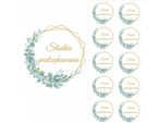 Adesivo Dolce Grazie Eucalipto Boho Foglie Comunione 50Mm 10Pz.