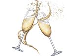 Tovaglioli Champagner Glasses Matrimonio 33X33Cm 20Pz.