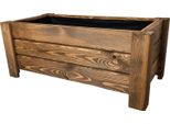 Holzgarden Fioriera In Legno Impregnato 80X32X40 Cm Colore Teck Per Giardino Balcone Esterno 54 L Flora