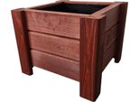 Holzgarden Fioriera In Legno Impregnato 40X32X40 Cm Colore Rosso Per Giardino Balcone Esterno 23 L Flora