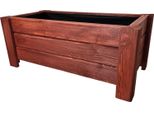 Holzgarden Fioriera In Legno Impregnato 80X32X40 Cm Colore Rosso Per Giardino Balcone Esterno 54 L Flora