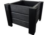 Holzgarden Fioriera In Legno Impregnato 40X32X40 Cm Colore Ebano Per Giardino Balcone Esterno 23 L Flora