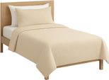 Set Di Biancheria Da Letto In Microfibra 135X200 + 80X80 Cm Cuscino Piumone Beige