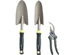 Set Di Attrezzi Da Giardino: Pala, Cazzuola, Forbici, Cesoie Per Piante In 3 Pezzi