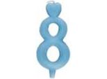 Candela Numero 8 Cuore Torta Blu