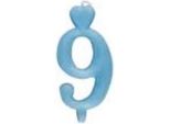Candela Numero 9 Cuore Torta Blu