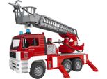 Bruder, Man Autopompa Con Scala Girevole 02771, 47X17,5X24,2 Cm, Rosso