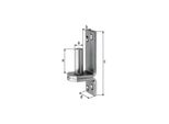 Alberts 318215 Staffa Su Piastra, Nelle Versioni Con Ganci Di O Dii, Acciaio Inox, Ø13 Mm, Piastra 100 X 35 Mm