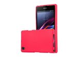 Cadorabo Custodia Protettiva Per Sony Xperia Z1 Compact In Rosso Custodia Per Cellulare Tpu Etui Cover Case