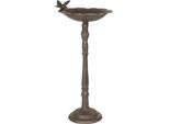 Moritz Mangiatoia Per Uccelli In Ghisa Alta 54 Cm Marrone Solida Mangiatoia Per Uccelli Selvatici Da Giardino Con Supporto Design Antico