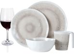 Set Di Stoviglie Da Campeggio In Melamina Per 4 Persone Con Design A Incudine 16 Pezzi + 4 Bicchieri Da Vino Rossi Bicchieri Da Vino Stoviglie Per Picnic Bbq