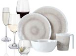 Set Di Stoviglie Da Campeggio In Melamina Per 4 Persone Con Design A Incudine 16 Pezzi + 16 Bicchieri Per Acqua Vino Champagne Stoviglie Da Picnic Bbq