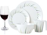 Set Di Stoviglie Da Campeggio In Melamina Per 4 Persone Limon Design 16 Pezzi + 4 Bicchieri Da Vino Rosso Stoviglie Picnic Bbq Cookware