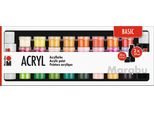 Marabu 1210000000208 Set Di Colori Acrilici "Basic"" 32 X 3,5 Ml / 2 X 59 Ml"