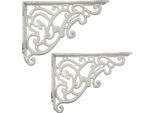 2 Pezzi Supporto Per Mensola Moritz Supporto Per Parete Mensola Per Parete 17,9 Cm X 23,8 Cm Supporto Per Mensola Supporto Per Parete In Ghisa Bianca