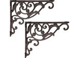2 Pezzi Supporto Per Mensola Moritz Supporto Per Parete Mensola Per Parete 21 Cm X 26 Cm Supporto Per Mensola Supporto Per Mensola Supporto Per Parete In Ghisa Marrone