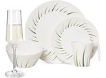 Set Di Stoviglie Da Campeggio In Melamina Per 4 Persone Limon Design 16 Pezzi + Bicchieri Milano Bicchieri Da Champagne FlûTes Servizio Da Tavola Picnic Bbq Cookware