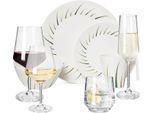 Set Di Stoviglie Da Campeggio In Melamina Per 4 Persone Limon Design 16 Pezzi + 16 Bicchieri Milano Bicchieri Da Acqua Bicchieri Da Vino Bicchieri Da Champagne FlûTes Stoviglie Picnic Bbq Cookware