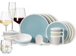 Set Di Stoviglie Da Campeggio In Melamina Per 4 Persone Harmonie 16 Pezzi + 16 Bicchieri Milano Bicchieri Da Acqua Bicchieri Da Vino Bicchieri Da Champagne FlûTes Stoviglie Picnic Bbq Cookware