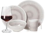 Set Di Stoviglie Da Campeggio In Melamina Per 4 Persone Con Design A Incudine 16 Pezzi + Bicchieri Milano Bicchieri Da Vino Rosso Stoviglie Per Picnic Barbecue