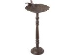 Moritz Bird Bath Mangiatoia Per Uccelli Selvatici In Ghisa Per Giardino Bird Bath Con Supporto Dal Design Antico Alto 40 Cm Marrone