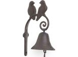 Moritz Campanello Porta Campana Uccello Coppia Uccelli Campana Da Muro Decorazione Giardino Ghisa Rustico Antico Design Stile Retro Campana