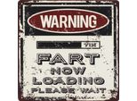 Cartello Decorativo Di Latta Moritz Warning Fart Now Loading Idea Regalo In Metallo Design Vintage Per Decorazione