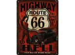 Cartello Decorativo Di Latta Moritz Route 66 To Hell Idea Regalo In Metallo Design Vintage Per Decorazione