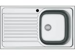 Lavello Incasso Cucina Acciaio 86X50 Cm Una Vasca E Gocciolatoio Sinistro SA278SX