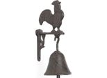 Moritz Campanello Della Porta Campana Gallo Marrone Pollo Fattoria Muro Campana Decorazione Giardino Ghisa Rustico Antico Design Stile Retro Campana