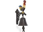 Moritz Campanello Porta Campana Gallo Pollo Coda Colorata Campana Da Parete Decorazione Giardino Ghisa Rustico Antico Design Stile Retro Campana