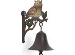 Moritz Campanello Porta Campana Gufo Aquila Uccelli Fantasia Campana Da Muro Decorazione Giardino Ghisa Rustico Antico Design Stile Retrò Campana