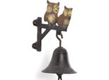 Moritz Campanello Porta Campana Gufo Aquila Uccelli Fantasia Su Trave Campana Da Parete Decorazione Giardino Ghisa Rustico Antico Design Stile Retrò Campana