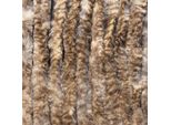 Tenda In Ciniglia Moritz 90 X 220 Cm Marrone Beige Screziato Per Porte, Come Zanzariera Per Camper E Roulotte