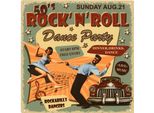 Moritz Deko Segno Di Latta Rock'n'Roll Dance Party Rockabilly Segno Di Metallo Design Retrò Vintage Per Decorazione Decorazione Da Parete