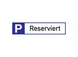 Segnaletica Per Posto Auto Riservato L460Xl110Mm Alluminio Bianco/Blu/Nero