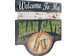 Cartello Di Latta Moritz Welcome Man Cave Birra Da Bere 50 X 46 Vintage Retro Nostalgia Decorazione In Metallo