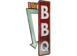 Moritz Segno Di Latta Eat Bbq Freccia 33 X 60 Vintage Retro Nostalgia Metallo Decorazione