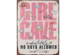 Insegna Di Latta Moritz 25 X 33 Cm Girl Cave Absolutely No Boys Allowed Insegna Decorativa In Metallo Retro Vintage Detti Divertenti