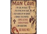 Insegna Di Latta Moritz 25 X 33 Cm Man Cave 5 Regole Insegna Decorativa In Metallo Retro Vintage Detti Divertenti
