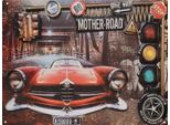 Insegna Di Latta Moritz 33 X 25 Cm Mother Road Red Car Insegna Decorativa In Metallo Retro Vintage Detti Divertenti