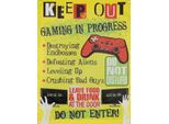 Cartello Di Latta Moritz 25 X 33 Cm Keep Out Gaming In Progress Cartello Decorativo In Metallo Retro Vintage Detti Divertenti