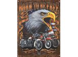 Insegna Di Latta Moritz 25 X 33 Cm Born To Be Free Usa Eagle Insegna Decorativa In Metallo Retro Vintage Detti Divertenti