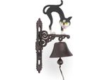 Moritz Campana Decorativa Gatto Gobbo 62 X 14 X 22 Cm I Campanello Da Parete I Campanello Porta D'ingresso I Da Appendere I Campanello Porta In Ghisa I Campanello Da Giardino I Retrò I Antico I Shabby