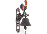 Moritz Campana Decorativa Gallo Colorato Prato 58 X 14 X 22 Cm I Campanello Da Parete I Campanello Porta D'ingresso I Da Appendere I Campanello Porta In Ghisa I Campanello Da Giardino I Retrò I Antico I Shabby