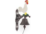 Moritz Campana Decorativa Gallo Bianco 60 X 14 X 23 Cm I Campanello Da Parete I Campanello Da Porta D'ingresso I Da Appendere I Campanello Da Porta In Ghisa I Campanello Da Giardino I Retrò I Antico I Shabby