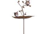 Moritz Bagno Per Uccelli Gufi Da Giardino 24 X 41 X 129 Cm Tappo Da Giardino Decorazione Giardino Figura Animale Decorazione