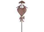 Tassello Da Giardino Moritz Cuore In Metallo Con Coppia Di Uccelli 9 X 16 X 94 Cm Tassello Da Giardino Decorazione Giardino Figura Animale Decorazione