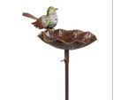 Moritz Bagno Per Uccelli Da Giardino Verde Uccello 17 X 28 X 118 Cm Per La Decorazione Del Giardino All'aperto Figura Animale Decorazione